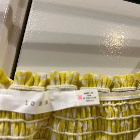 Lush yellow smocked crop top size medium NWT‎ - Picture 3 of 4